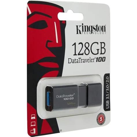 Kingston Dt100g3128gb Datatraveler 100 G3 Usb 30 31 Flash Drive