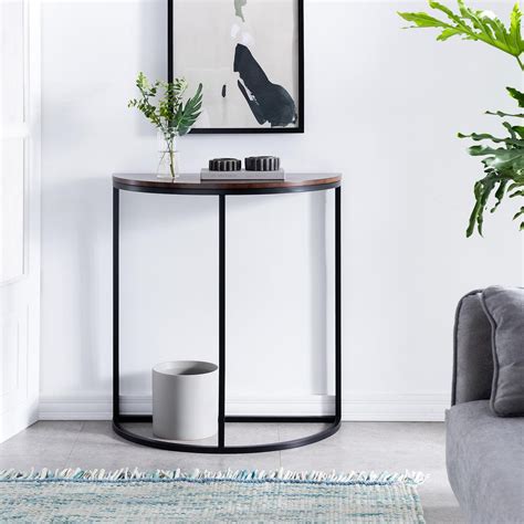 You might found one other console tables half round better design ideas. Small Half Round Console / 39 White Black Small Demilune Console Table With Storage 1 Drawer ...