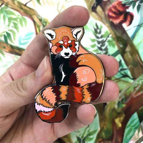 Red Panda Enamel Pin Limited Edition 150 · Katy Lipscomb · Online