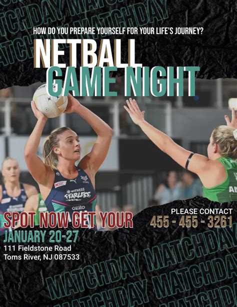 Netball Poster Template Postermywall