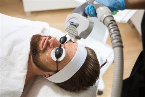 Men`s Anti Aging Laser Therapy Stock Image Image Of Medicine