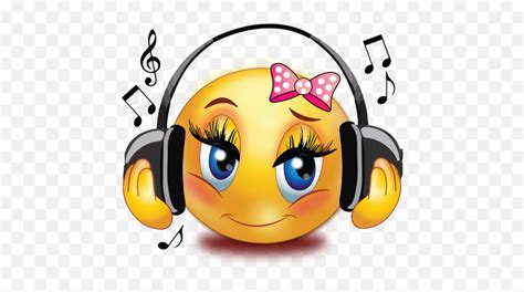 Girl Listen To Music Emoji Listening To Music Emojimusic Emoji Png
