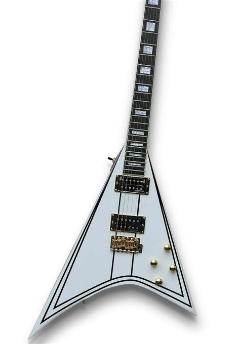 Custom Randy Rhoads Signature White V Shape Electric Guitar Palace Guitars