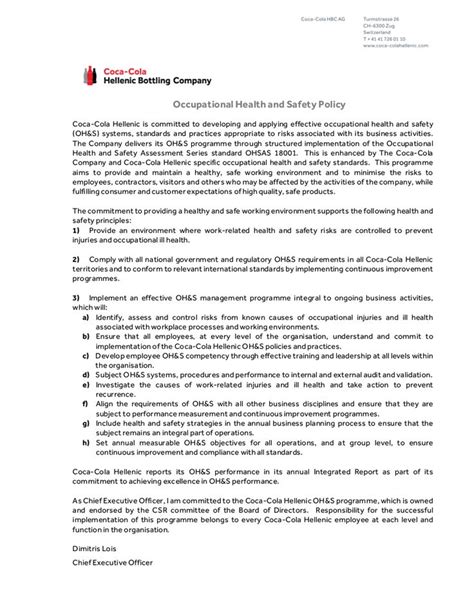 Divide the sample taken into as many parts as are necessary and mark and seal or mark and fasten up each part in such a manner as its nature will. Health And Safety Policy Examples Samples Examples within ...