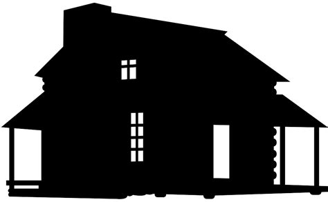 Log Cabin Silhouette Free Vector Silhouettes