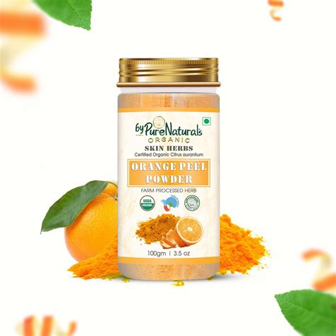 Organic Orange Peel Herb Powder Bypurenaturals Ayurvedic