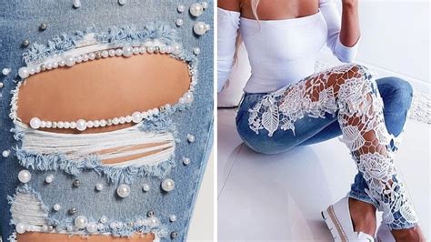 jeans hack diy 36 genius ways to slay your skinny lace ripped jeans ripped jeans