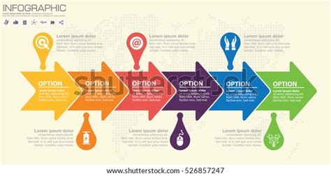 Arrow Infographic Design Timeline Template Place Stock Vector Royalty