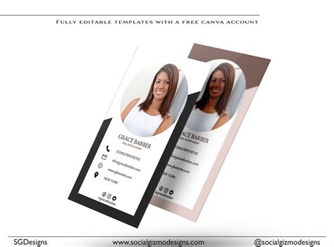 Digital Business Card Template Virtual Business Card Digital Download