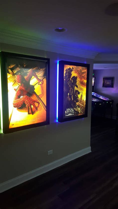 Colored Halo Movie Poster Led Light Box Display Frame Cinema Etsy