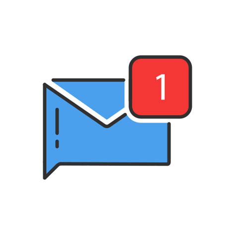 One Message Notification Envelope Social Media And Logos Icons