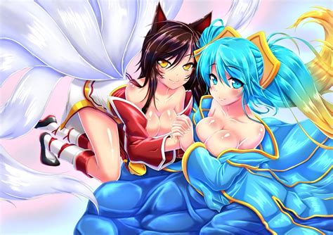 Ahri And Sona Buvelle League Of Legends Drawn By Xano Danbooru