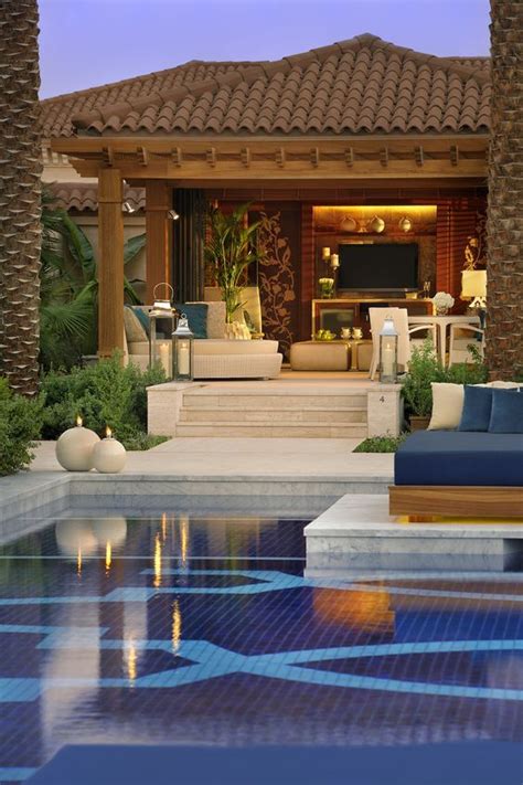 Beautiful Pool And Patio Luxury Garden Outdoor Kitchen Design