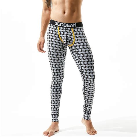 Hot Winter Men Fashion Sexy Long Johns Cotton Thermal Underwear Men Warmtight Leggings Pants