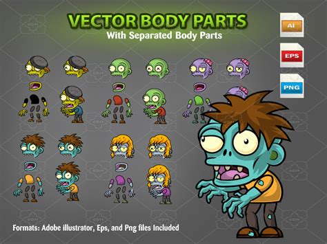 Zombies 2d Game Character Sprites 09 Gamedev Market