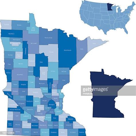 Minnesota Map Counties Photos And Premium High Res Pictures Getty Images