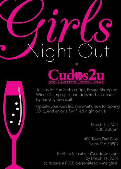 Girls Night Out Invitation Chelsea Rule