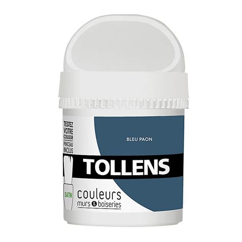 Chez castorama, la peinture glycéro couleur se déclinent en plusieurs coloris. Testeur peinture murs et boiseries Tollens bleu paon satin ...