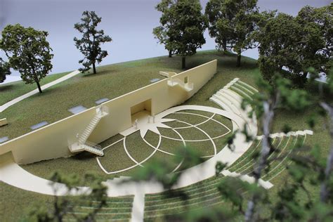Crater Theatre Model By Keith Bothwell Amphitheater Architecture Site