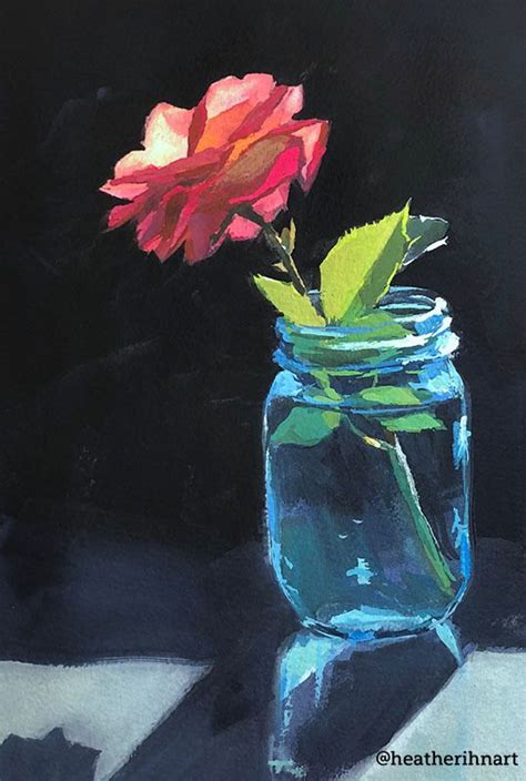 Luminescent Rose By Heather Martin Watercolor 10 X 7 In 2021 Flower
