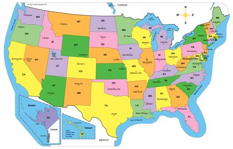 Labeled Us Practice Maps Creative Shapes Etc