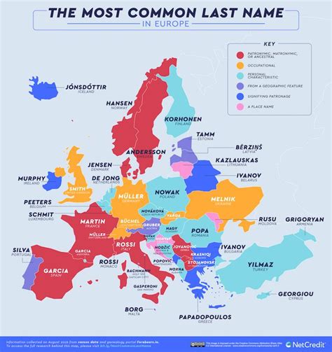 fascinating map reveals the most common surnames in every country popular last names