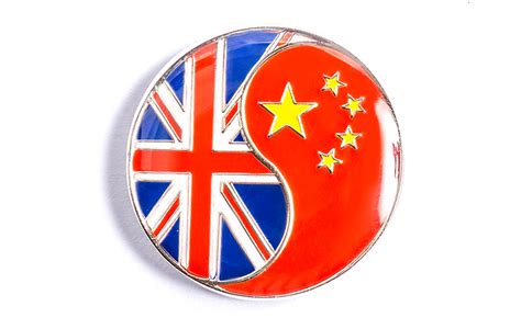 Lapel Badge Yin And Yang Union Jack And Chinese Flag Active Anglo