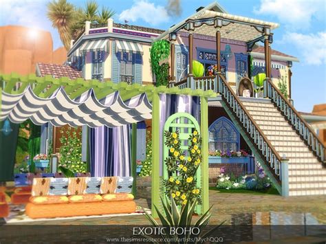Exotic Boho House By Mychqqq At Tsr Sims 4 Updates