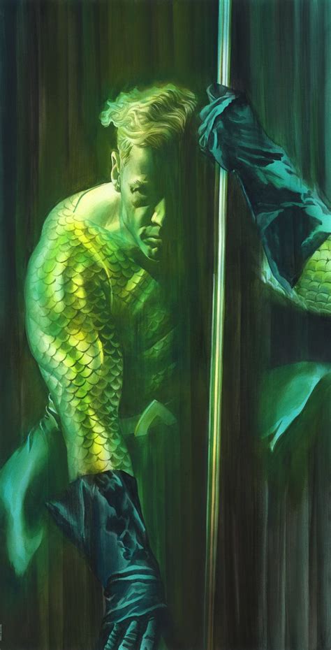 Alex Ross Signed Shadows Aquaman Sdcc Exclusive Giclee On Paper