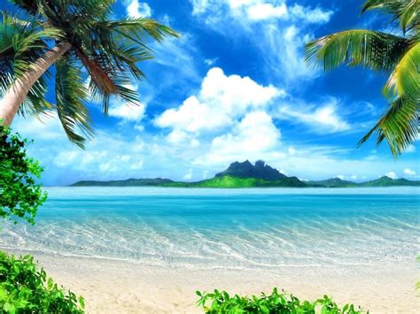 Playa en el paraíso - 1024x768 :: Fondos de pantalla y ...