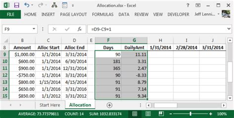 Excel Formula To Allocate An Amount Into Monthly Columns Excel University