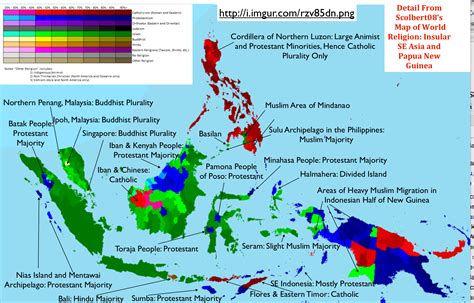 Projected percentage of 2030 population that is muslim*. Religion in Insular South East Asia and Papua New Guinea ...