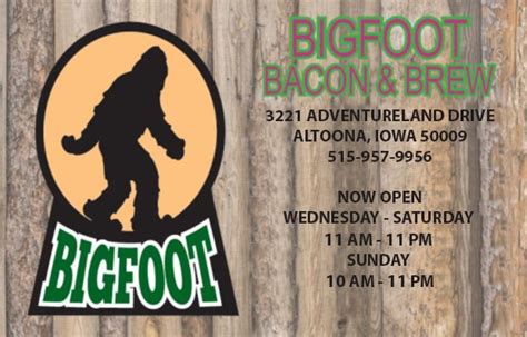 Bigfoot Bacon And Brew Altoona Iowa Altoona Iowa Brewing