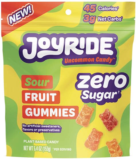 Joyride Zero Sugar Sour Fruit Gummies Low Calorie Vegan Gummy Candy 5