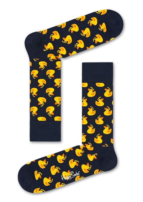 Marineblauwe Rubber Duck Crew Sokken Happy Socks Nl