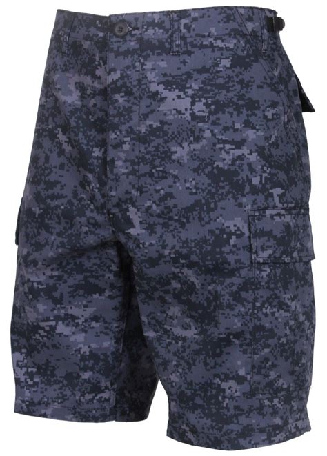 Rothco Mens Black And Midnight Blue Digital Camo Bdu Cargo Uniform Short