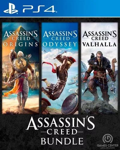 Assasins Creed Bundle Valhalla Odysey Origins Digitales Ps4 MercadoLibre