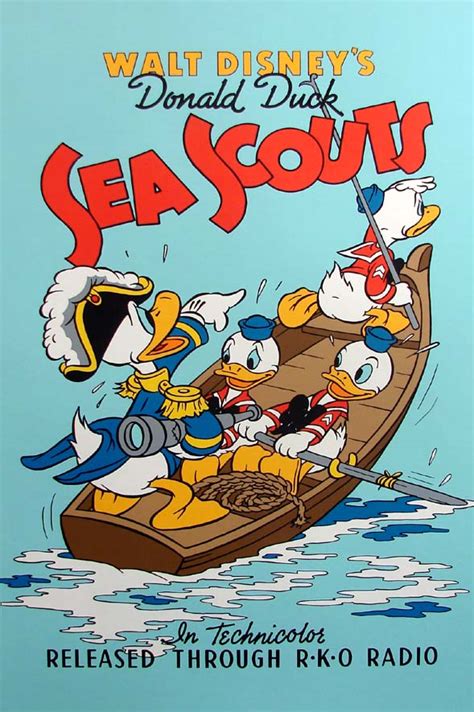 Walt Disney Donald Duck Sea Scouts Serigraph Silkscreen