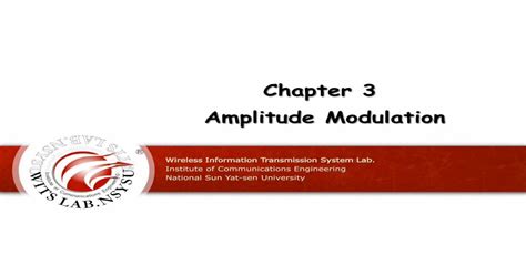 Pdf Chapter 3 Amplitude Modulation Wits Dokumentips