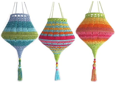 Crochet Tutorial Boho Summer Lampion Lanterns Crochet Pattern Etsy