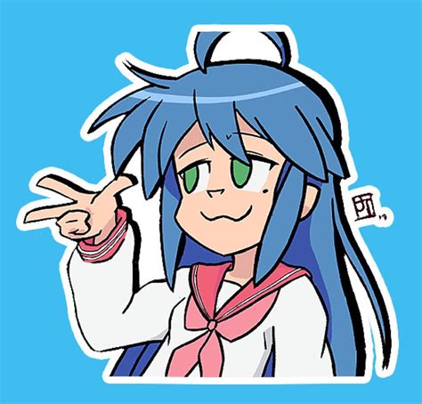 Konata Izumi Lucky Star Sticker Design Anime Fanart Digital Design