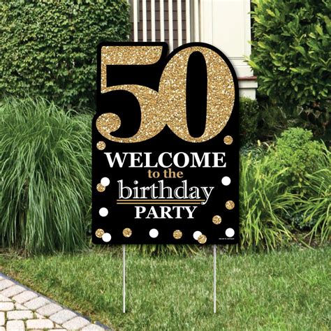 Adult 50th Birthday Gold Party Decorations Birthday Party Welcome