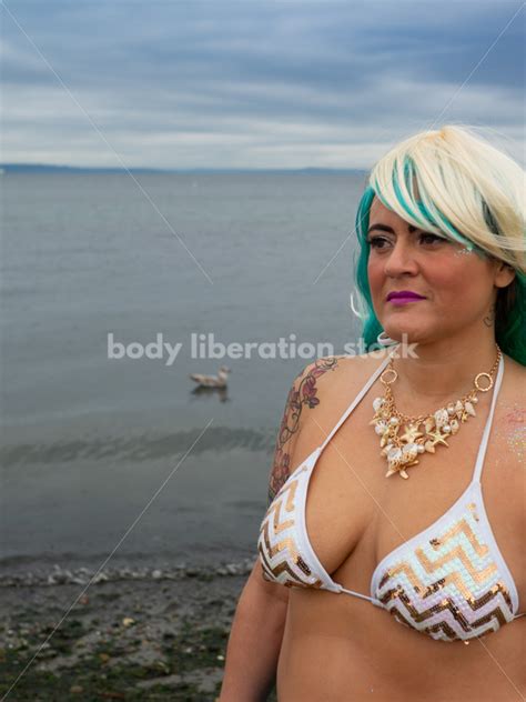 Adventure Stock Photo Plus Size Mermaid On Beach It S Time You Were