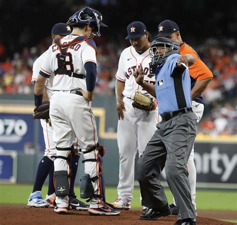 Astros Pitching Coach Brent Strom Ejected Two Batters Into Game