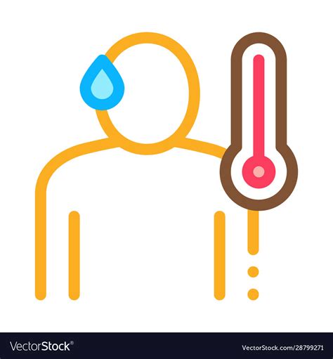 Body Temperature Icon Outline Royalty Free Vector Image