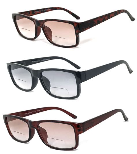 1 Or 2 Pairs Retro Square Frame Men Women Tinted Lens Bifocal Reading Sunglasses Ebay