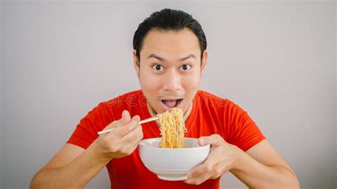 Man Eat Noodles Stock Photo Image Of Food Indian Mama 65496156