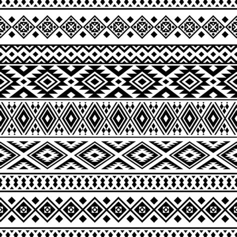Ethnic Seamless Pattern In Black And White Color Tribal Pattern Aztec