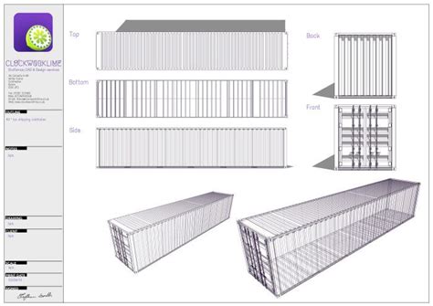 Basic Container Plans Set 1 By Clockwork Lime Architecture Design