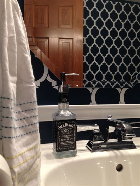 Maybe you would like to learn more about one of these? Moroccan stencil painted bathroom with Jack Daniels soap ...